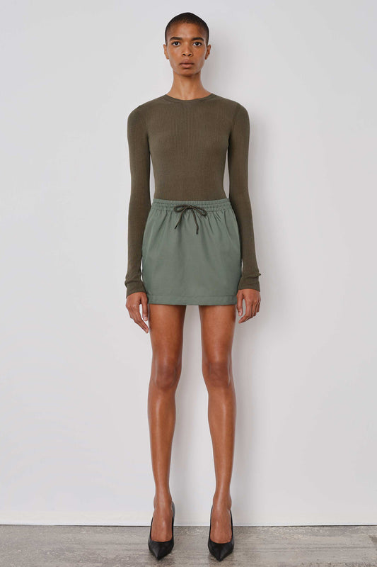 Green Utility Skirt Mini