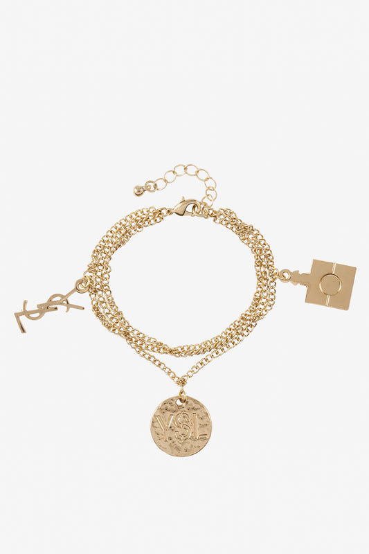Gold Plated YSL Charm Bracelet