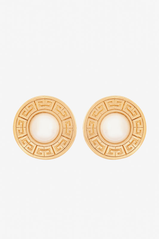 Gold Plated Round Givenchy Earrings