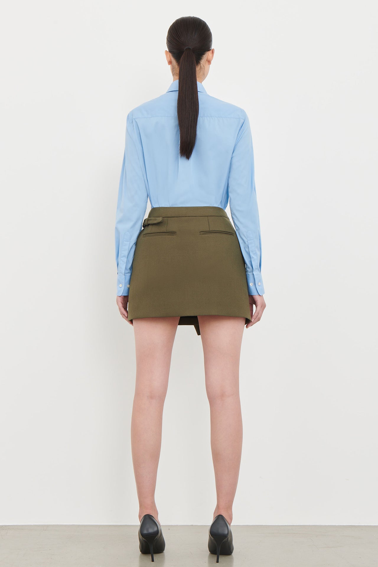 Military Wrap Skirt Mini