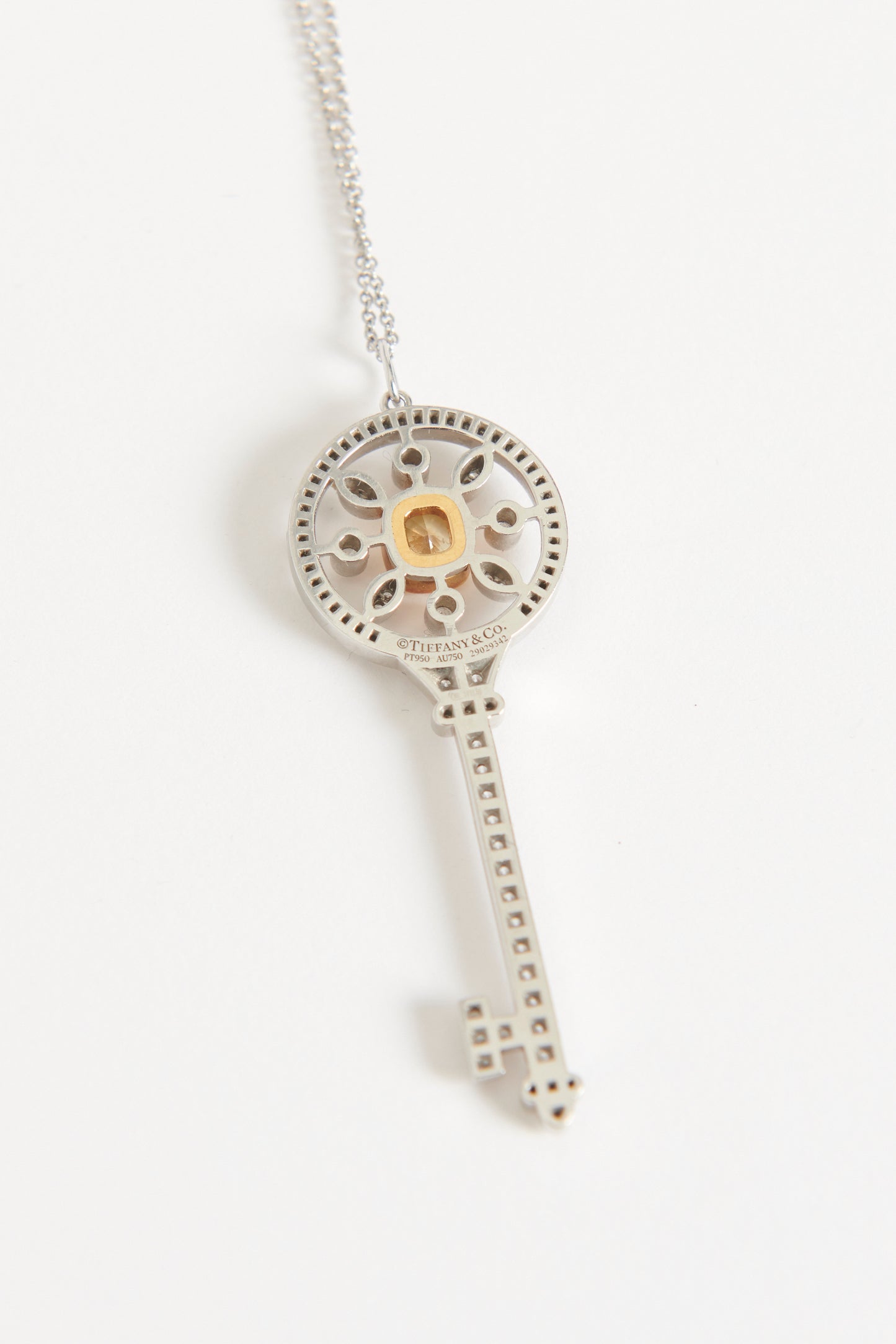 Round Kaleidoscope Preowned Key Pendant and Chain