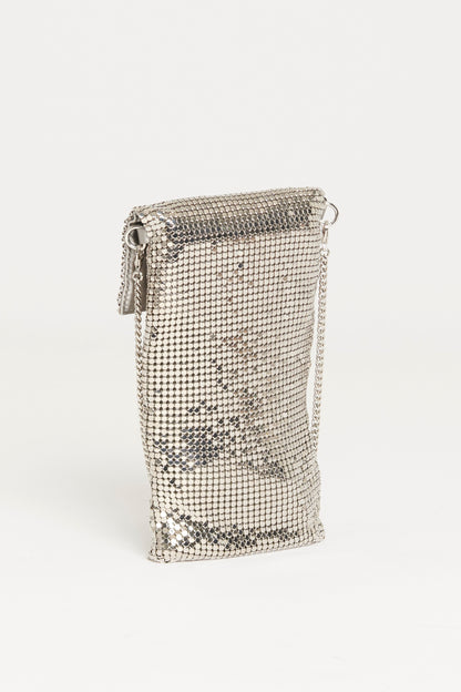 Silver Chainmail Preowned Crossbody Phone Holder
