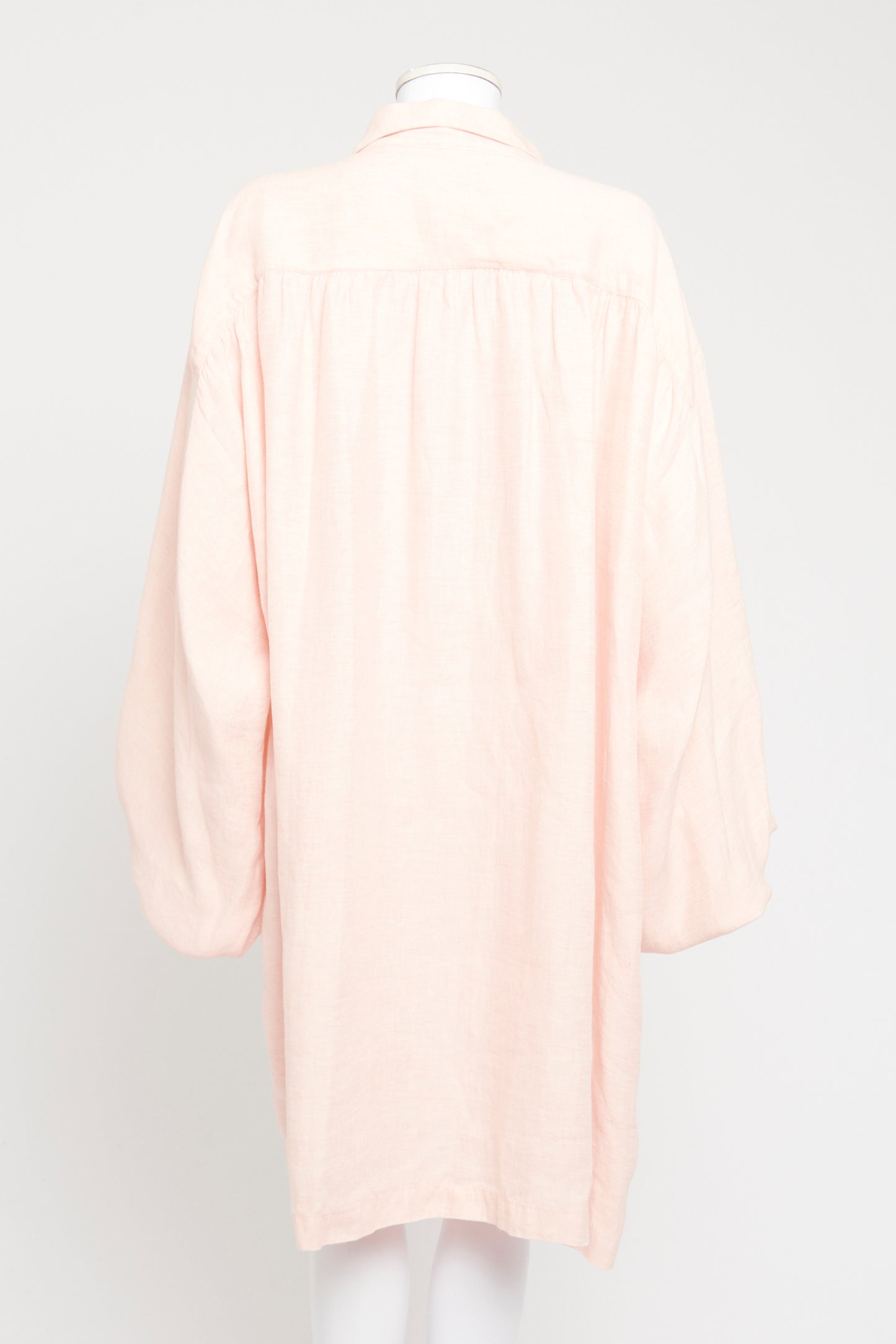 Pink Linen Preowned Smock Dress