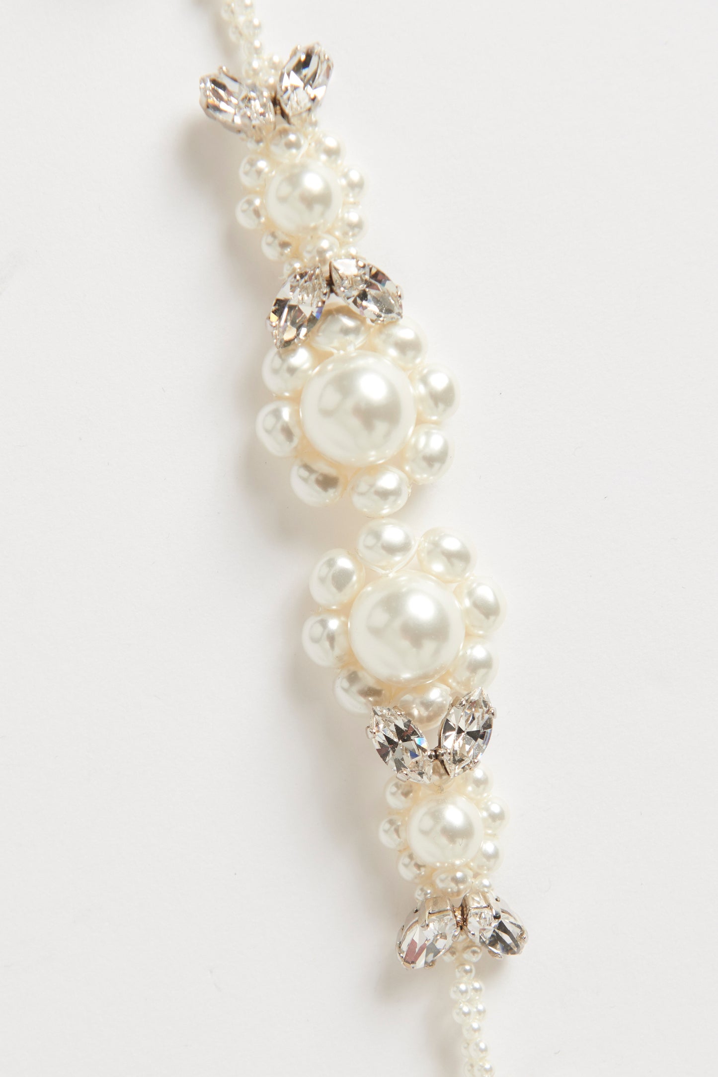 White Faux-Pearl Preowned Victorian Drop Earrings