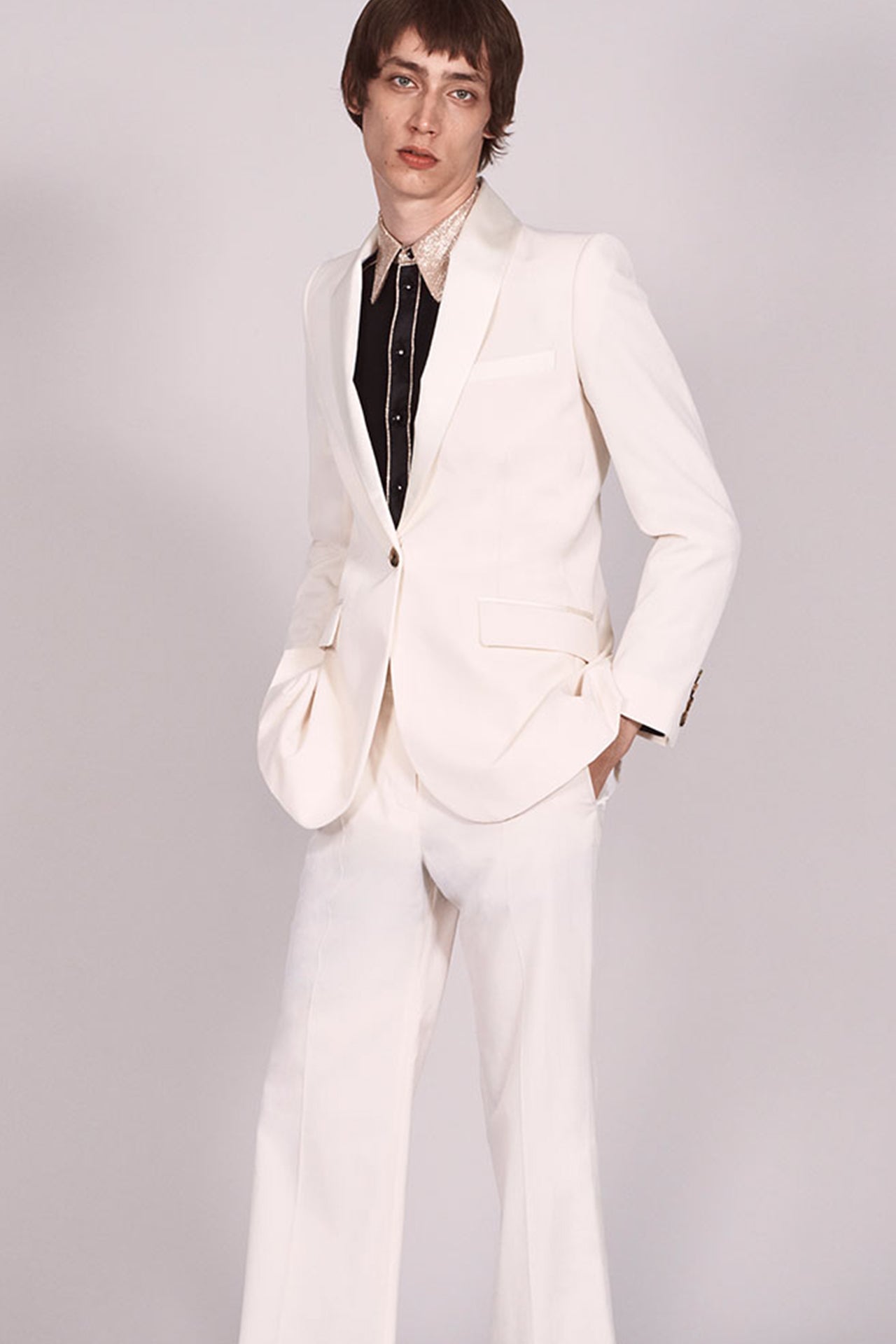 Ivory Shawl Collar Tux Jacket