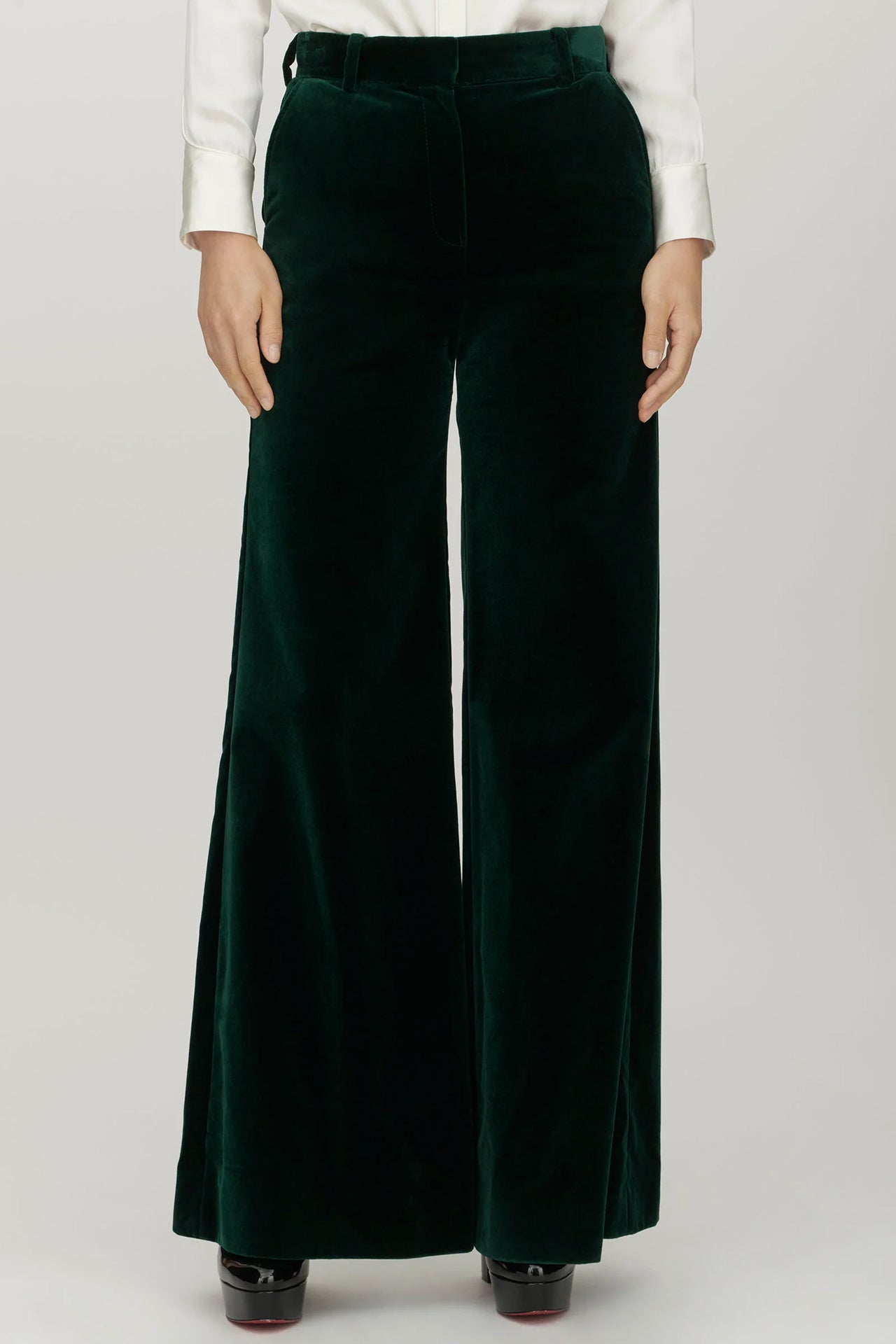 Green Velvet Bianca Trousers