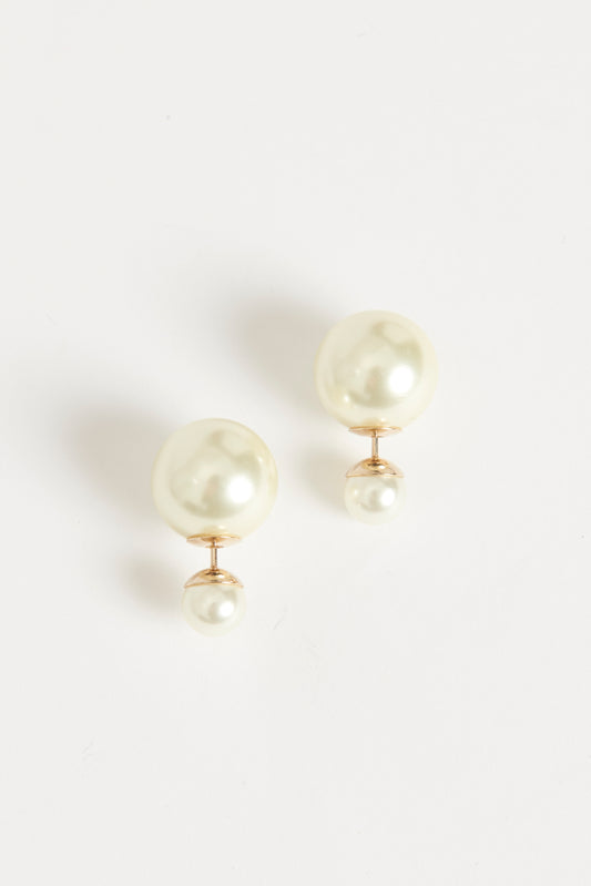 Pearl Gold-Plated Metal Tribales Earrings
