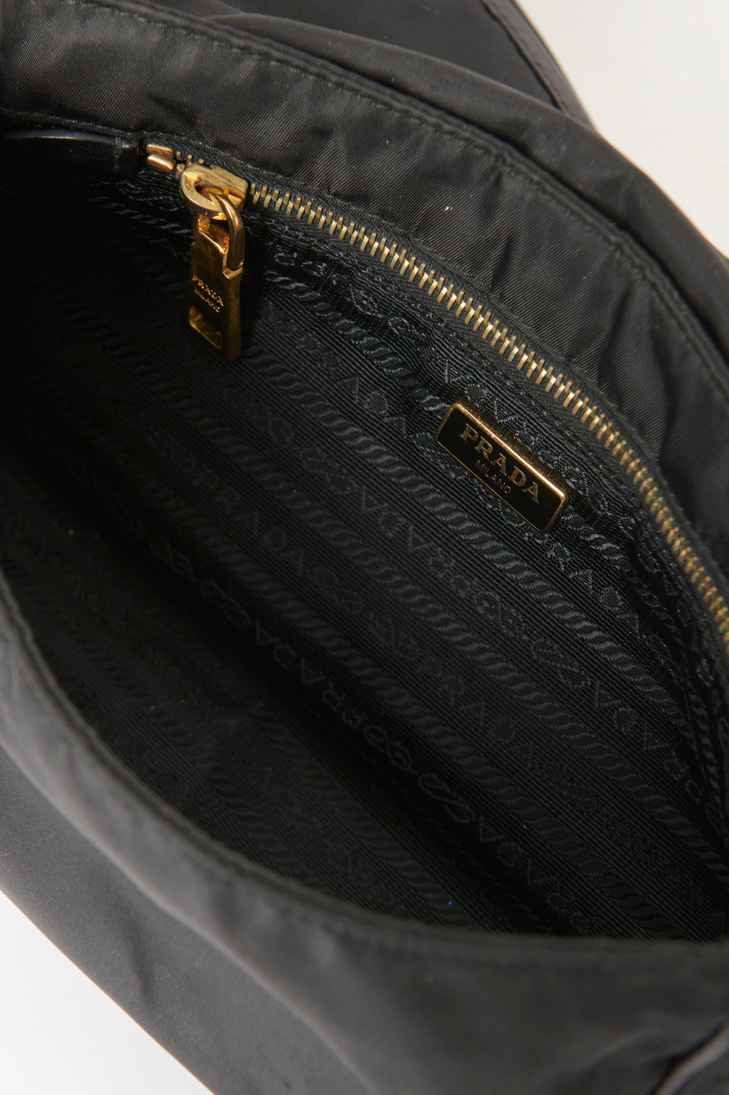 Black Nylon Preowned Small Satchel Crossbody Bag