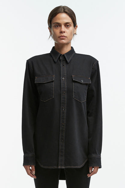 Black Denim Shirt