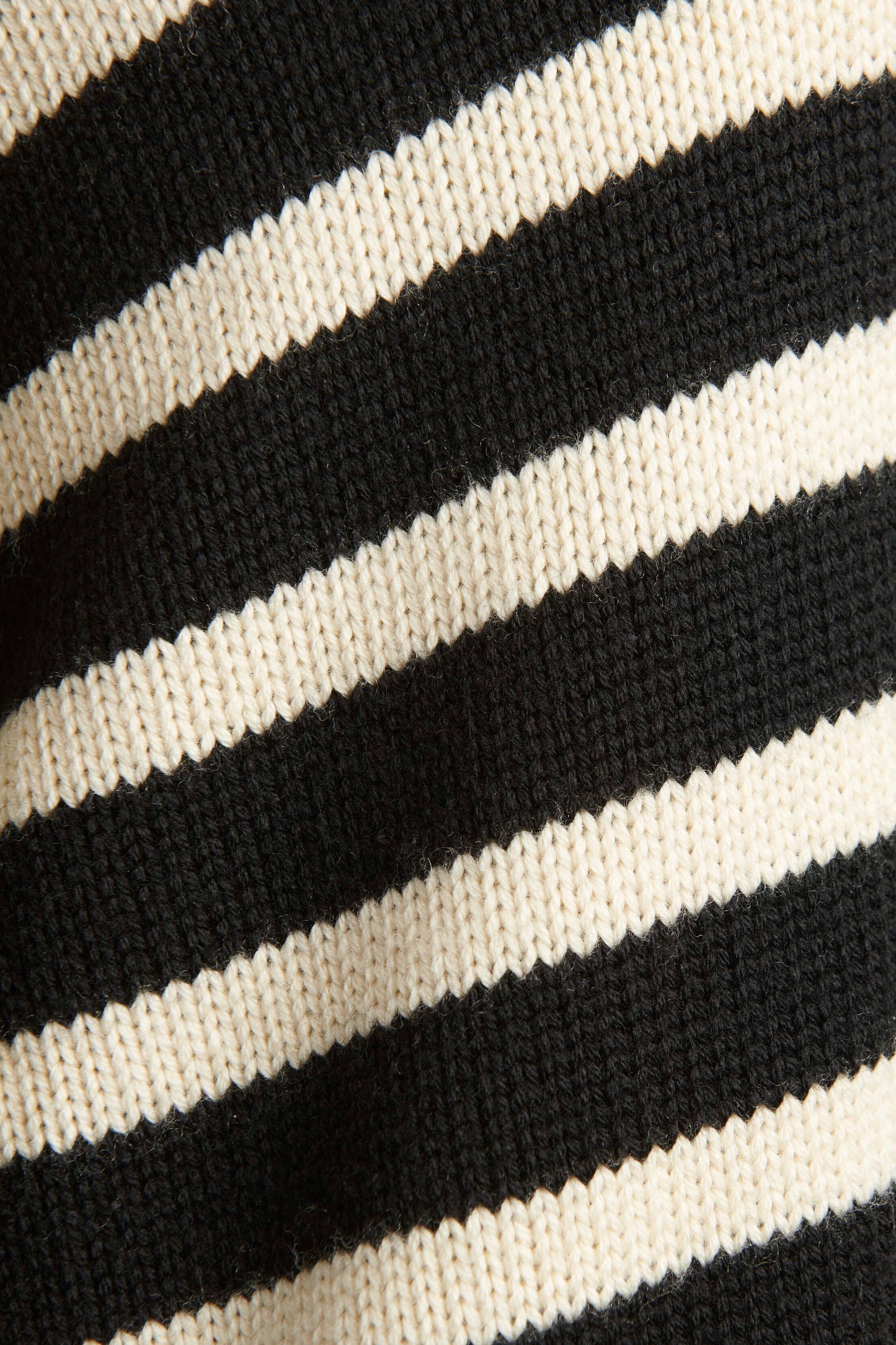 Black Wool Blend Preowned Signature Stripe Turtleneck Jumper