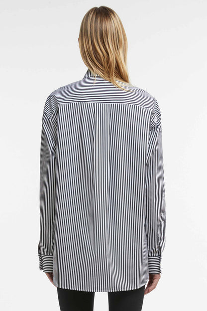 Mid Stripe Black Oversize Shirt