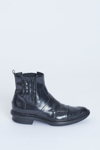 Balenciaga Black Leather Chelsea Boots