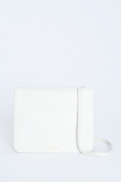 Off-White Leather Preowned Crossbody Bag