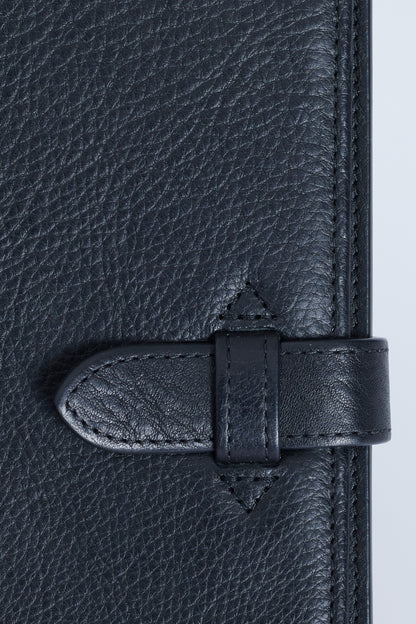 Black Leather iPad Case With Heart Detail