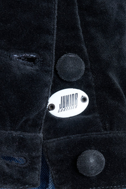 Black Velvet Waisted Jacket