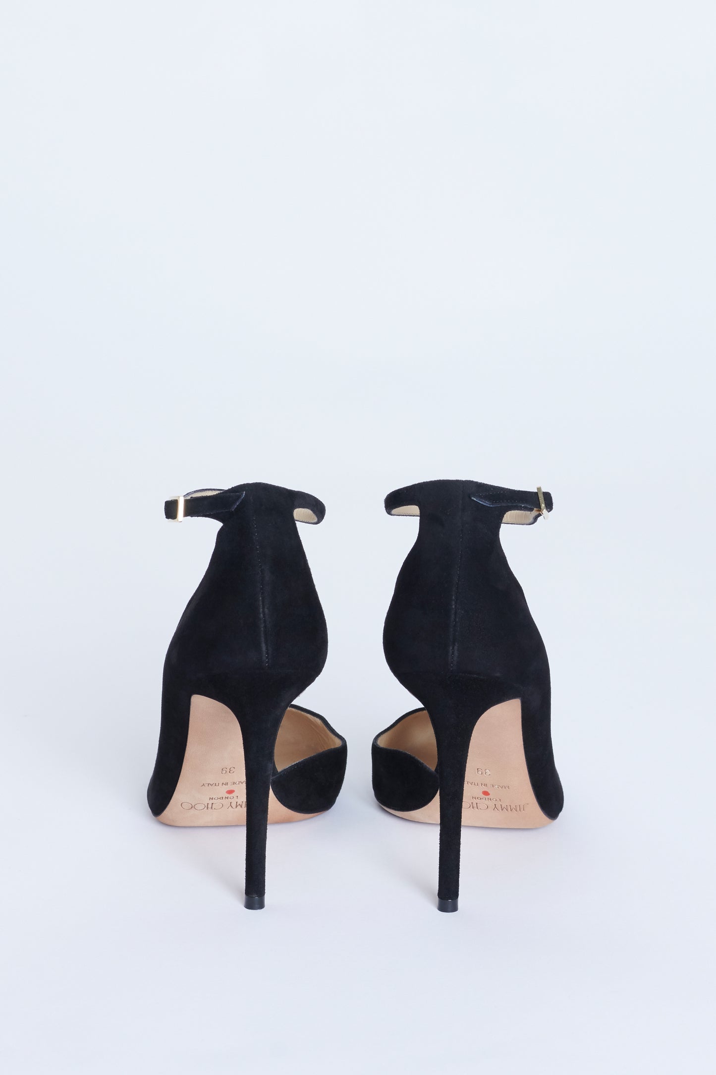 Black Suede Lucy 100 Pointed Toe Preowned Pumps