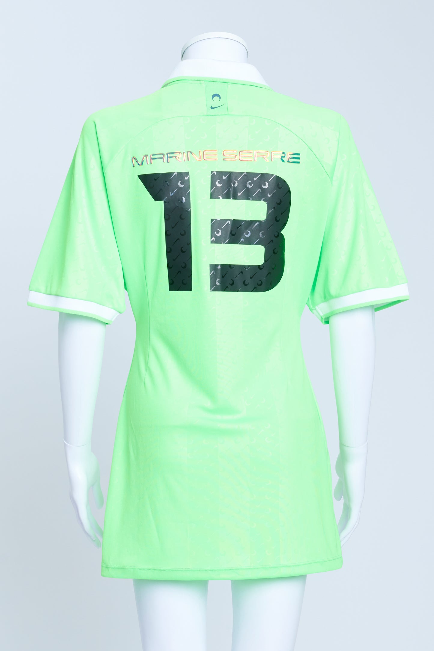 Neon Green Fitted Football Jersey Dress