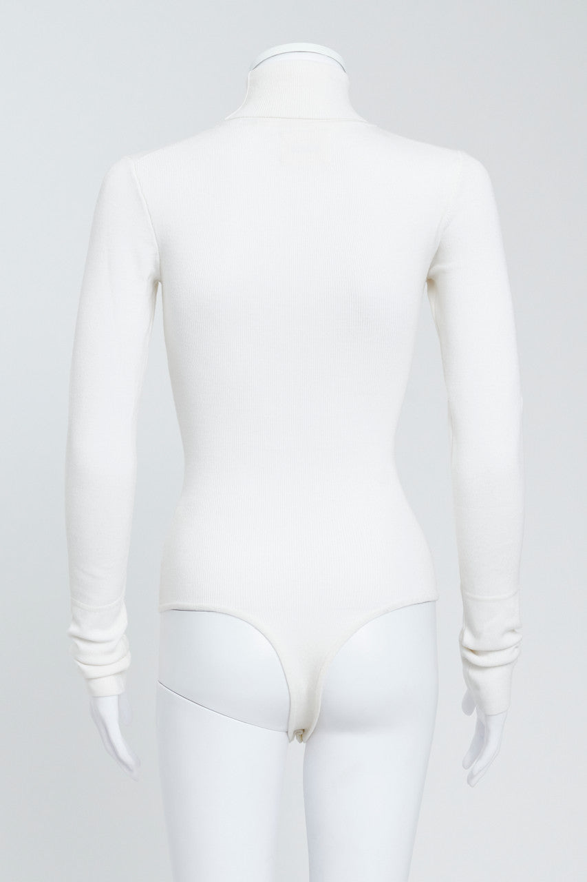 Cream Wool Roll Neck Preowned Bodysuit