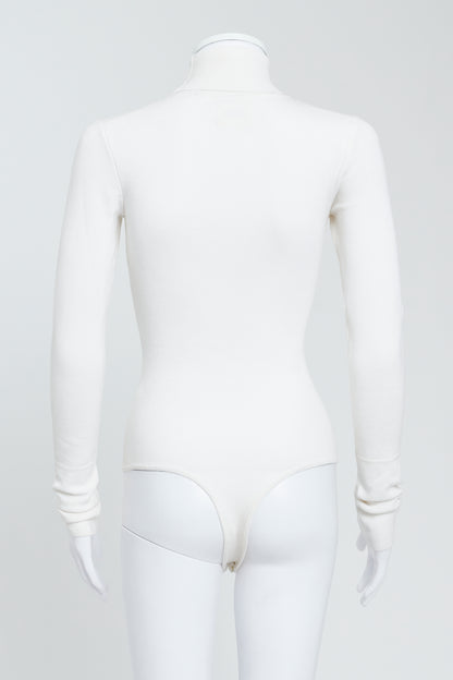 Cream Wool Roll Neck Preowned Bodysuit