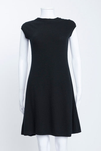 Black Cashmere Mini Sweater Dress