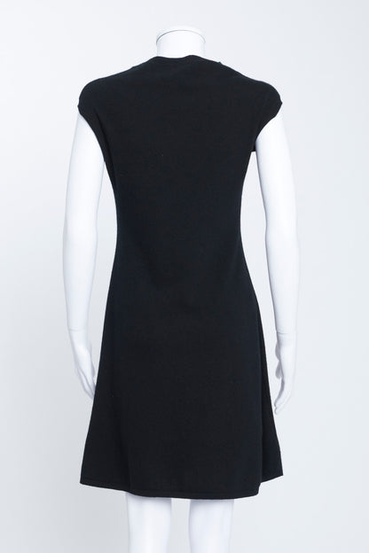 Black Cashmere Mini Sweater Dress
