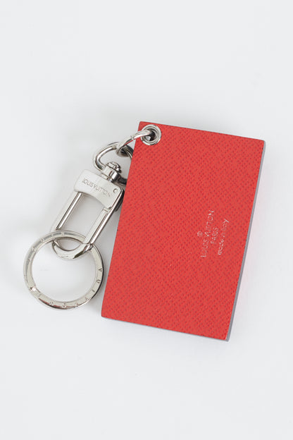 Red Epi Leather Petite Malle Bag Charm Key-Ring