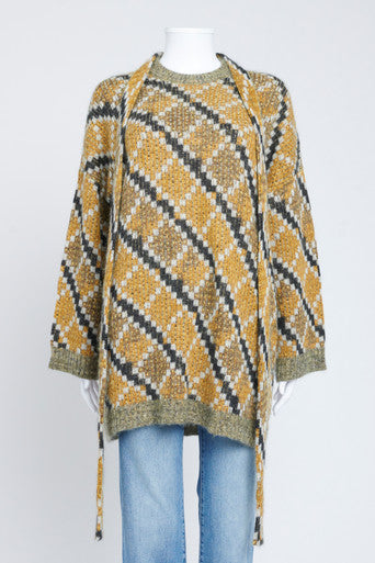Yellow and Gold Loose Knit Sweater