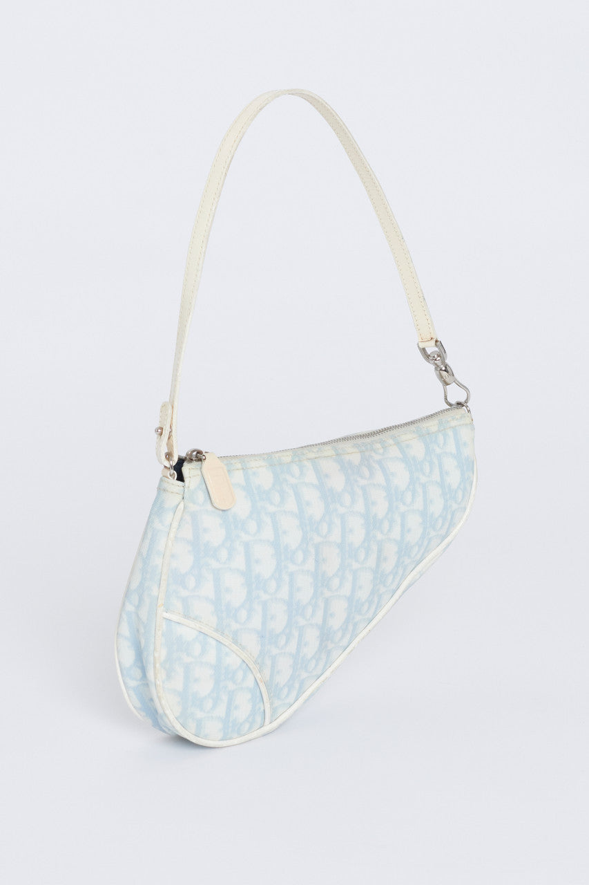 Light Blue Diorissimo Pochette Preowned Saddle Bag