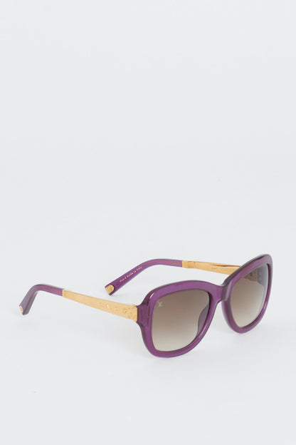 Purple Obsession Glitter Acetate Sunglasses