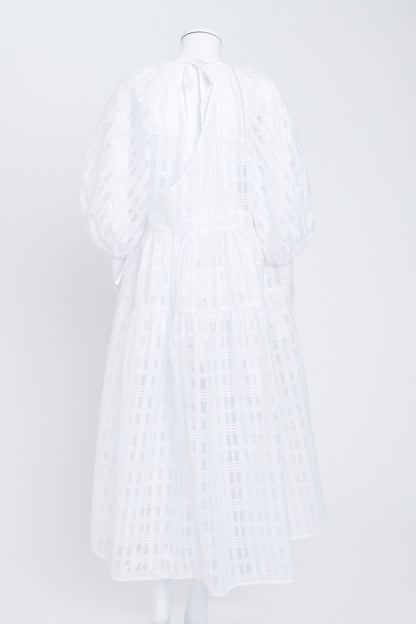 White Gauze Regitze Wrap-Effect Midi Dress