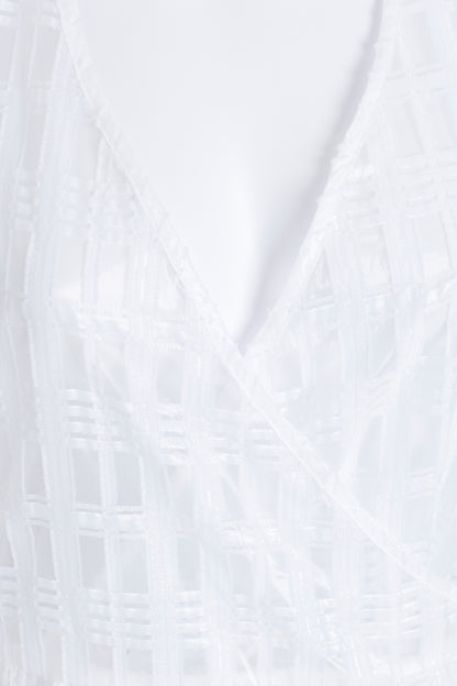 White Gauze Regitze Wrap-Effect Midi Dress