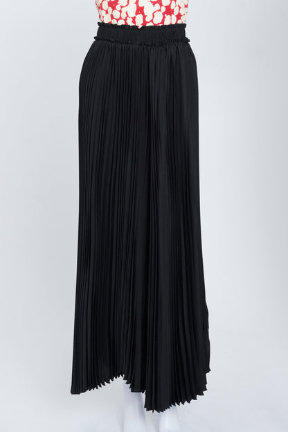 Black Pleated Maxi Skirt