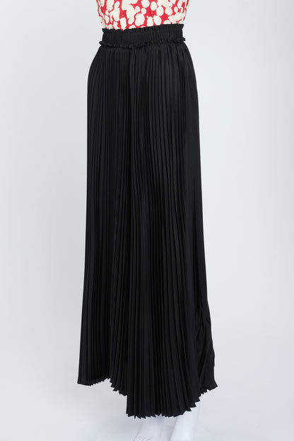 Black Pleated Maxi Skirt