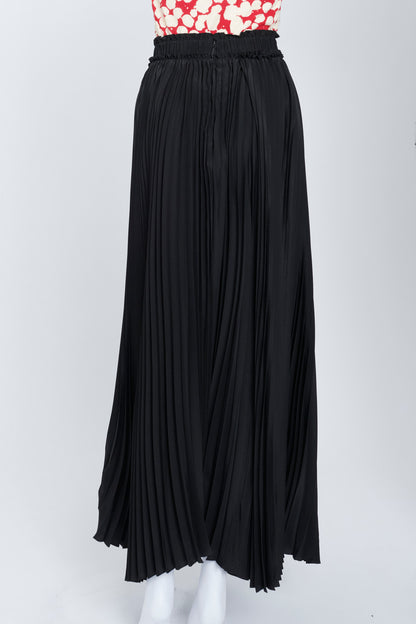 Black Pleated Maxi Skirt