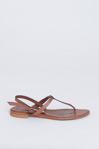 Brown Hata Flat Sandals