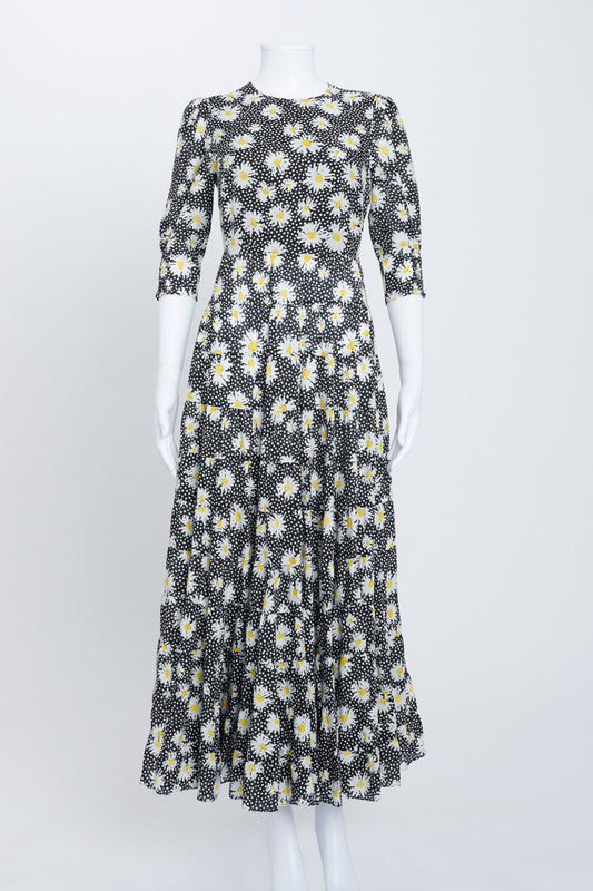 Daisy Floral Print Maxi Dress