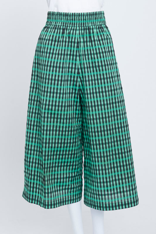 Green and Black Gingham Trousers