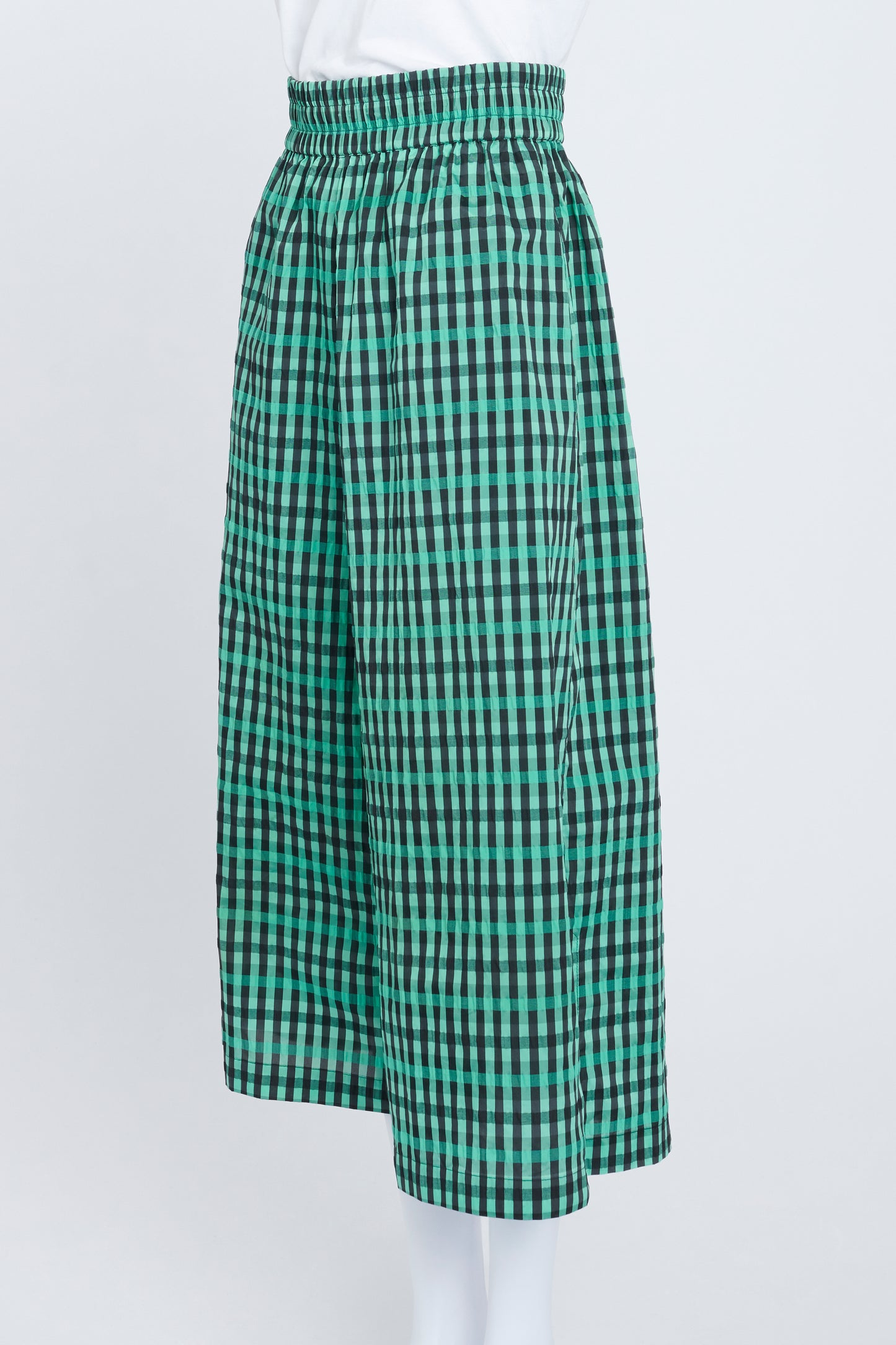 Green and Black Gingham Trousers