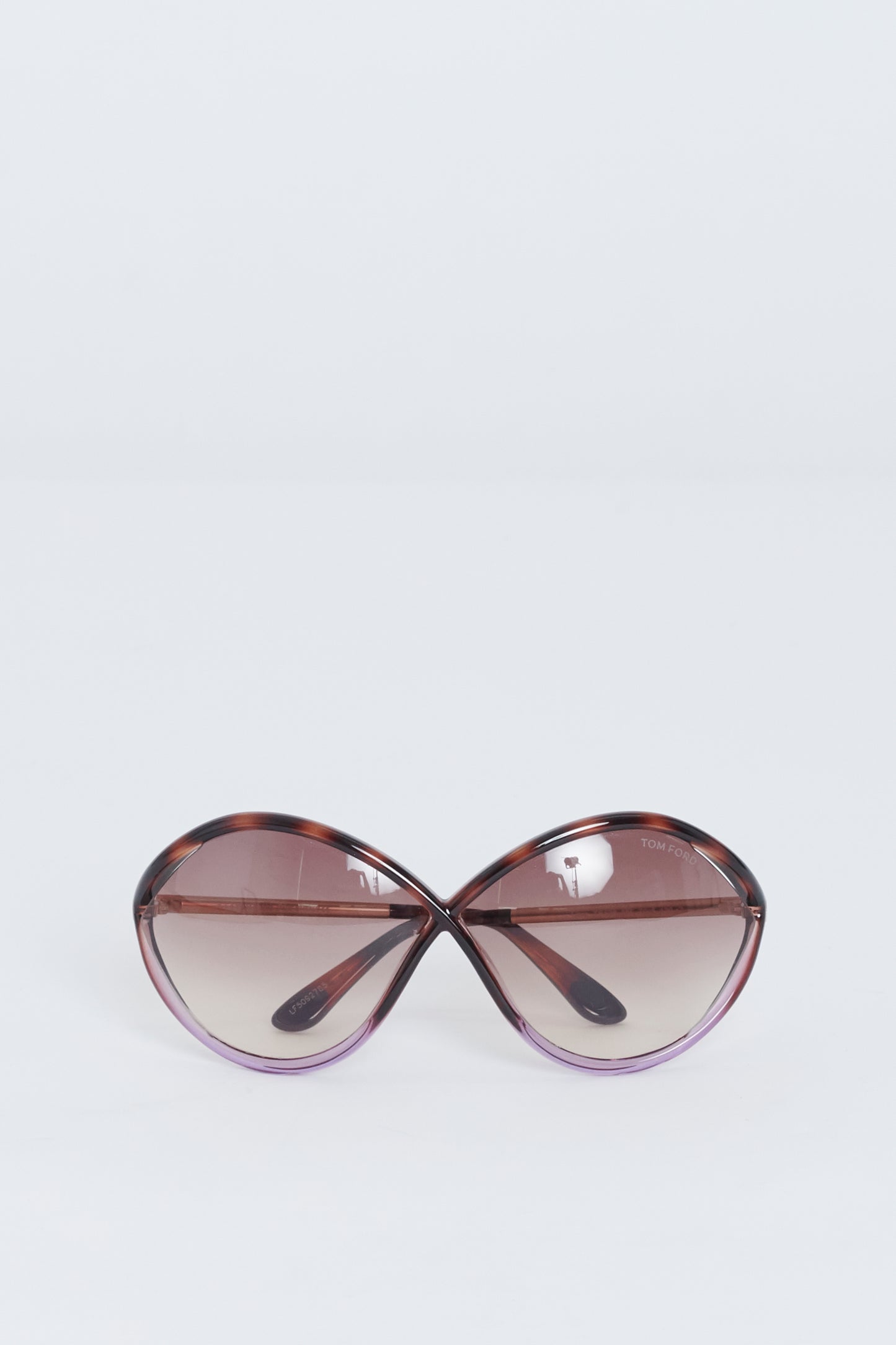Brown and Purple Gradient Effect Oversized Sunglasses