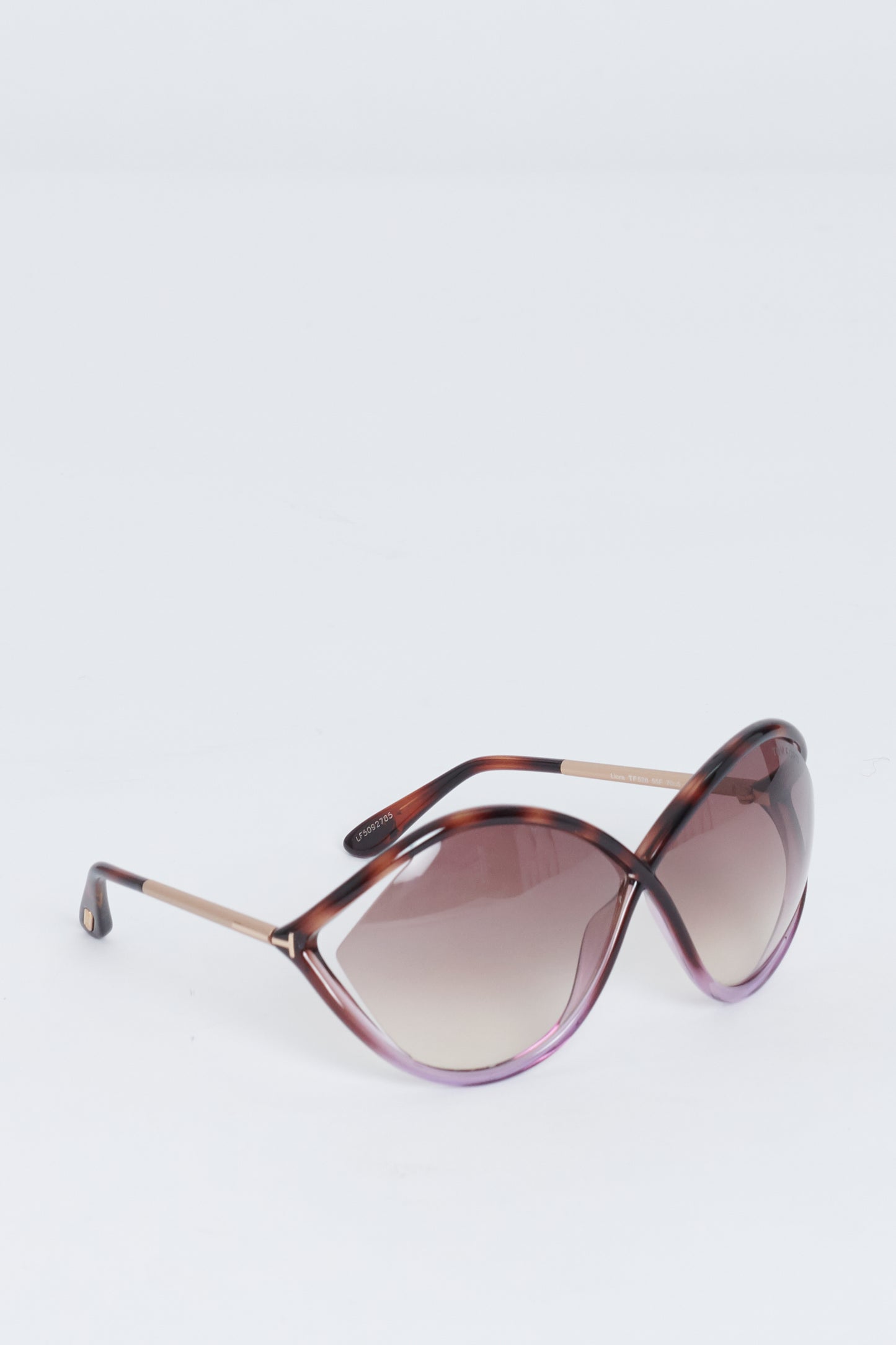 Brown and Purple Gradient Effect Oversized Sunglasses