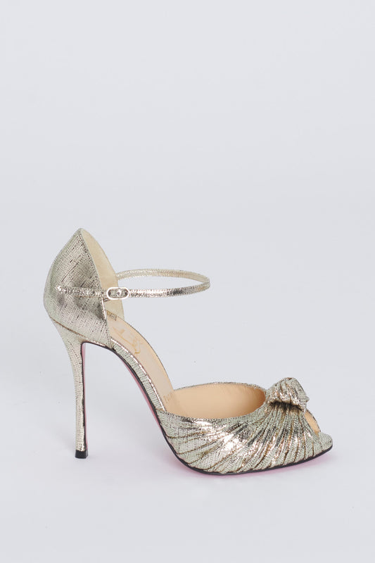 Gold Opened Toed Heels