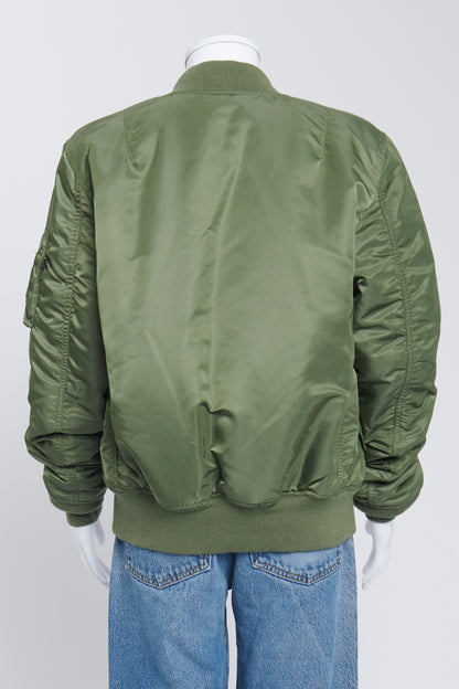Army Green Reversible Bomber Jacket