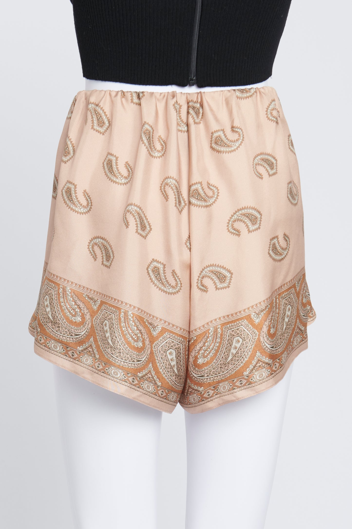Brown Naila Silk Shorts