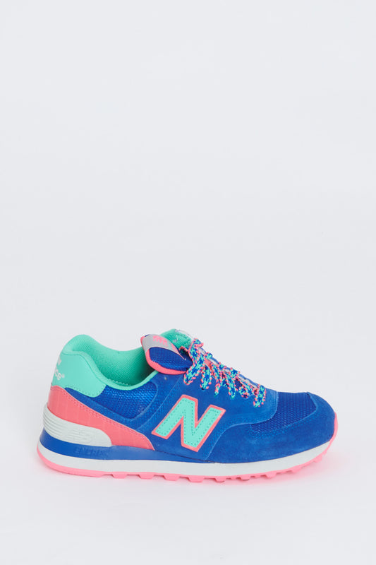 Blue and Pink Preowned Running Trainers
