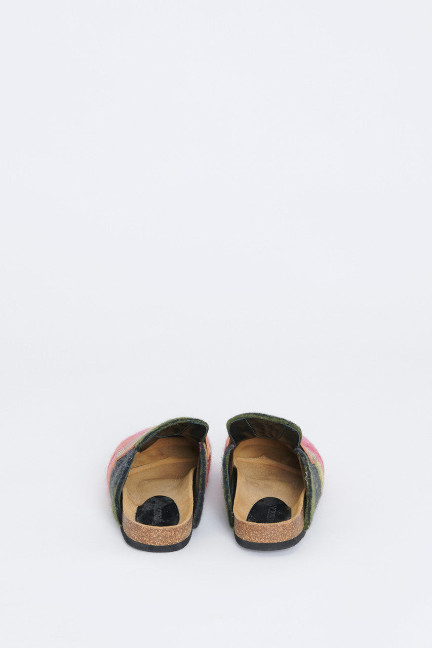 Pink Multi Colour Sunset Image Backless Loafers