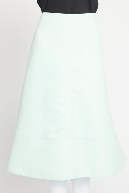 Mint Green A-Line Midi Skirt