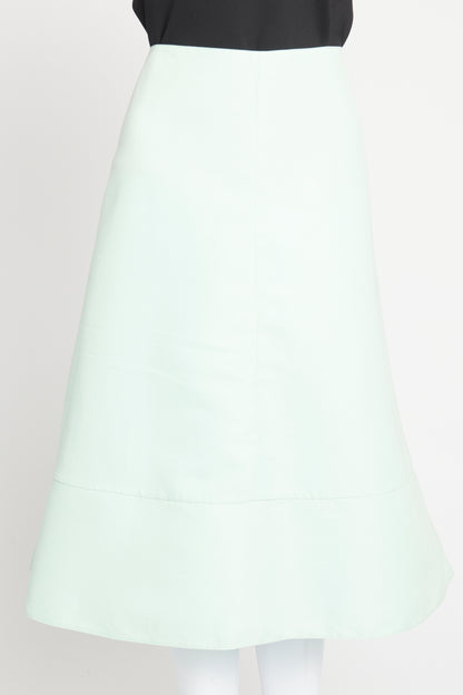 Mint Green A-Line Midi Skirt