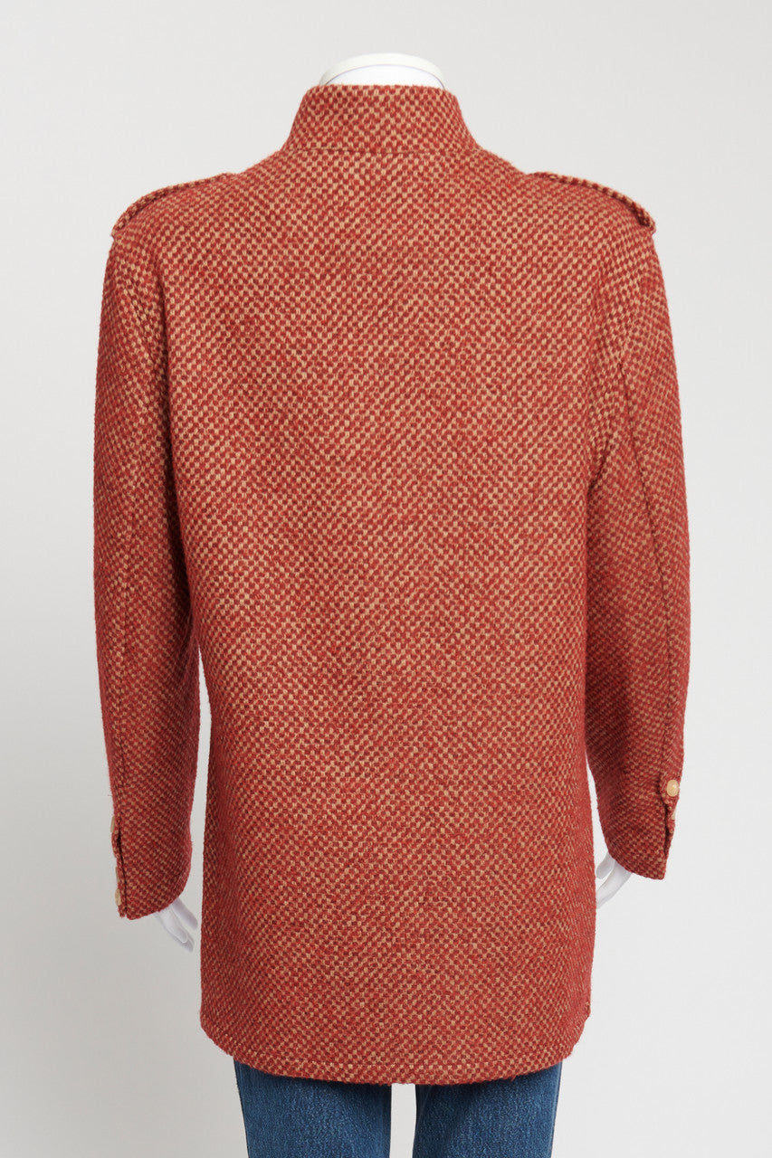 Red Tweed Wool Preowned Jacket
