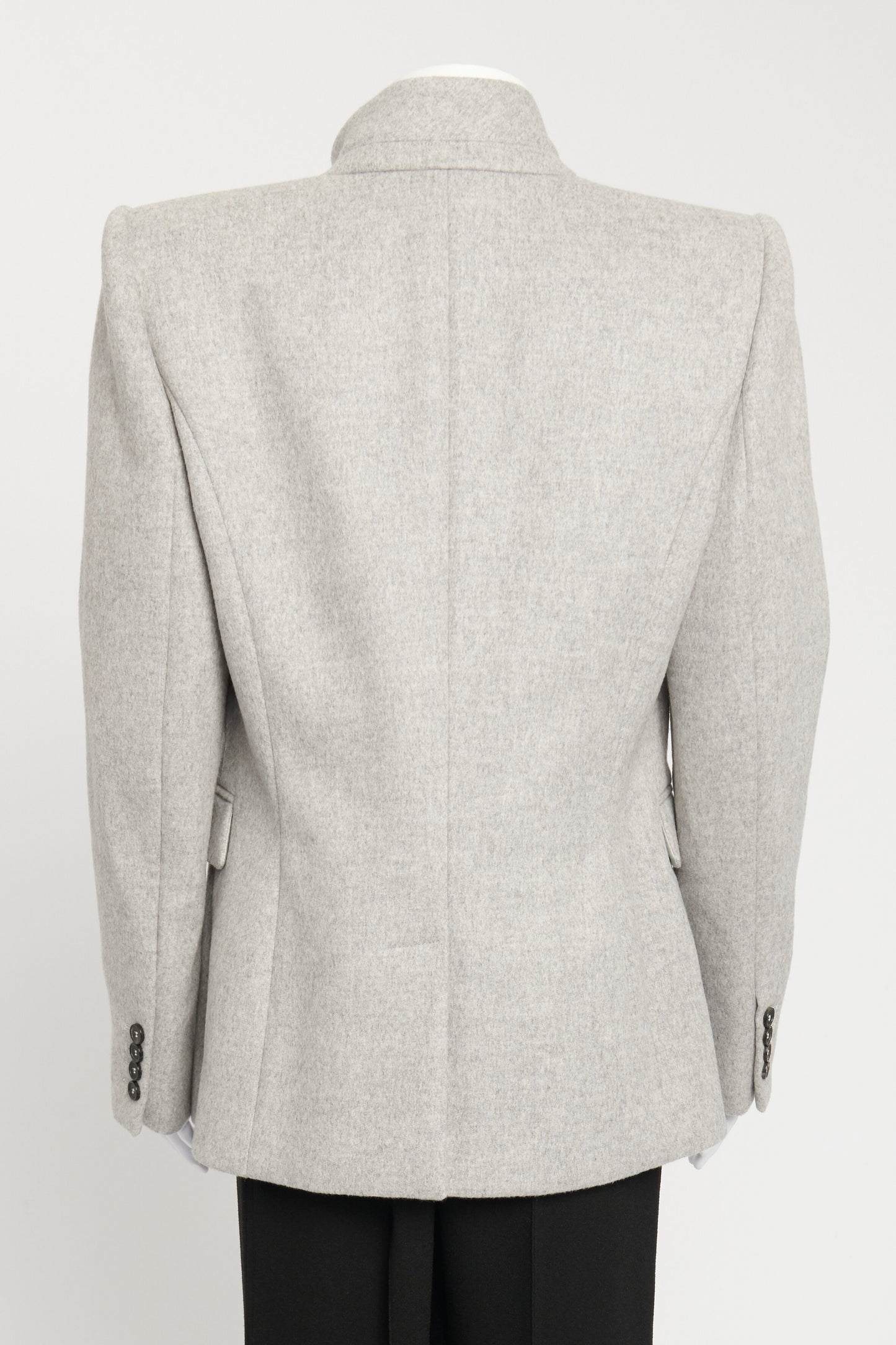 Light Grey Wool Preowned Coat