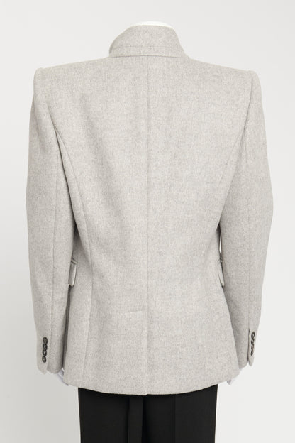Light Grey Wool Preowned Coat